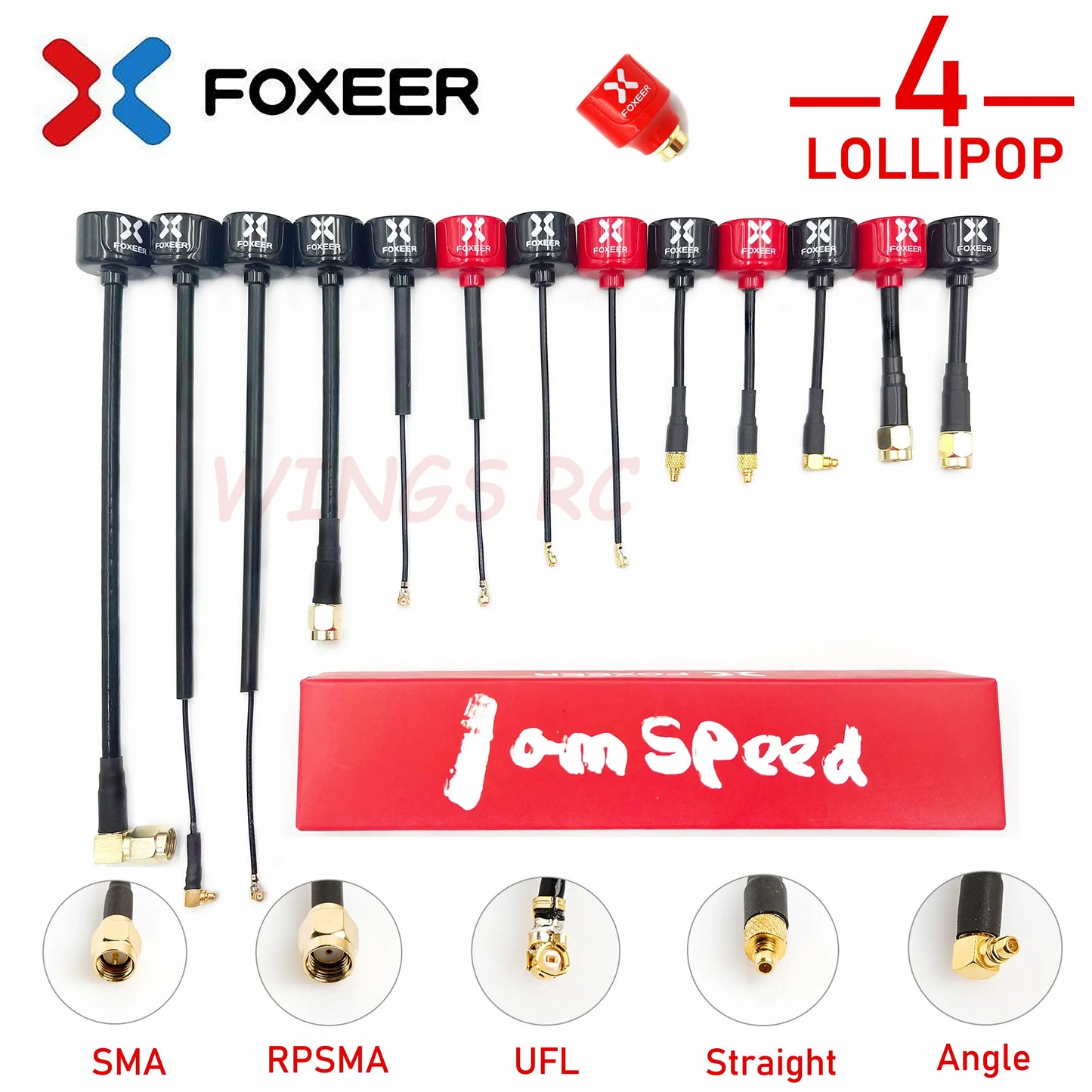 Antenna Lollipop 4 V4 FPV Antenna 5.8G 2.6Dbi Stubby RHCP SMA RPSMA UFL Straight/Angle MMCX 7.2G for FPV RC Racing Drone