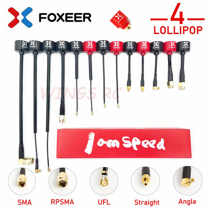 Antenna Lollipop 4 V4 FPV Antenna 5.8G 2.6Dbi Stubby RHCP SMA RPSMA UFL Straight/Angle MMCX 7.2G for FPV RC Racing Drone