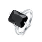 100% 925 Sterling Silver Rectangle 5A Clear Zircon Luxury Rings Anniversary Engagement Jewelry for Women Fashion Rings