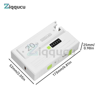 1*21700 Battery Box DIY Kit Battery Charger Case DIY Power Bank Box 20W Fast Charging for Phone Charging Not Including Batteries