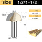 Core Box round Cove Nose Bit Tungsten Carbide CNC Woodworking Groove Tools Router Bits for Wood 1/2 1/4 Shank Milling Cutter