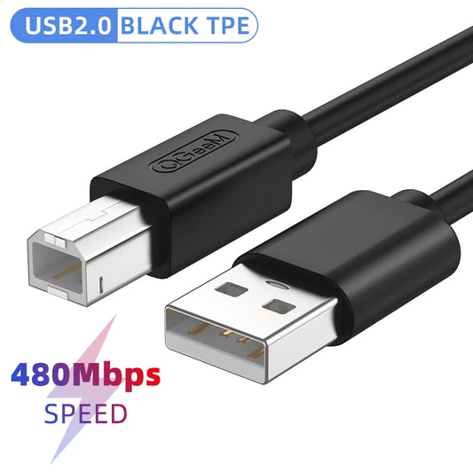 USB Cable for Printer High Speed a to B Male to Male Usb Printer Cable Data Sync for 3D Label Printer Lenovo 1M 1.5M 2M 3M 5M