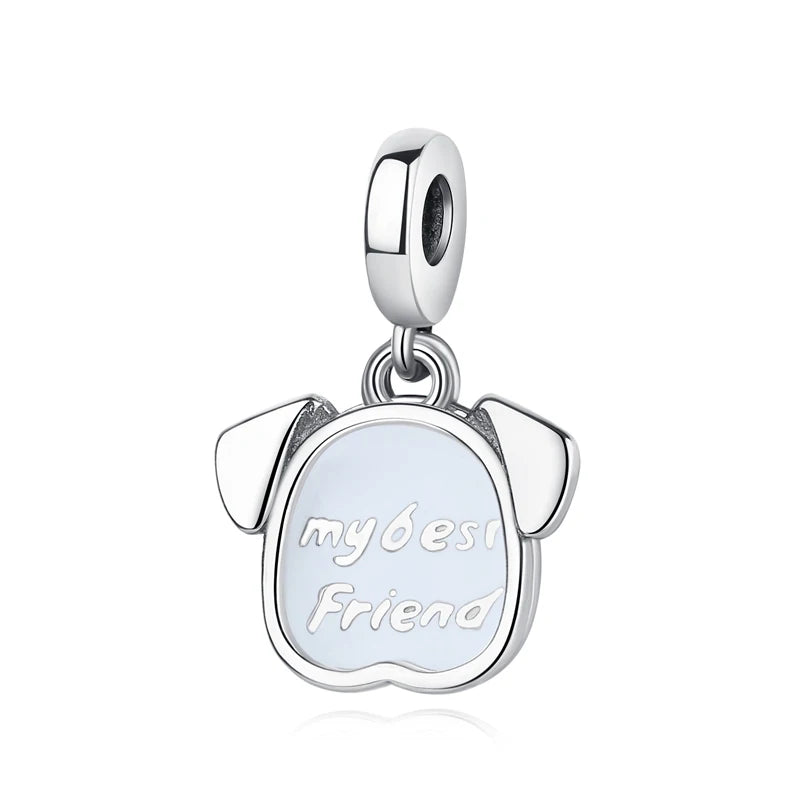 Original 925 Sterling Silver Charm Bead Love Dog Cat Paw Panda Firefly Pendant Charms Fit Bracelets Necklaces Women Jewelry