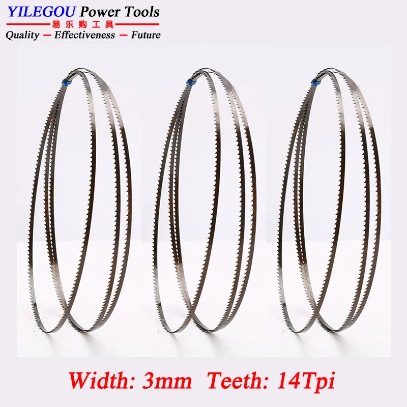 3Pcs 8" 9" 10" Band Saw Blades. 1400 1425 1570 1750Mm Woodworking Bandsaw Blade 6, 14Tpi Cutting Curve. 3 6.35 9.5Mm Saw Blades