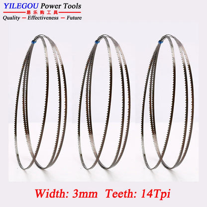 3Pcs 8" 9" 10" Band Saw Blades. 1400 1425 1570 1750Mm Woodworking Bandsaw Blade 6, 14Tpi Cutting Curve. 3 6.35 9.5Mm Saw Blades