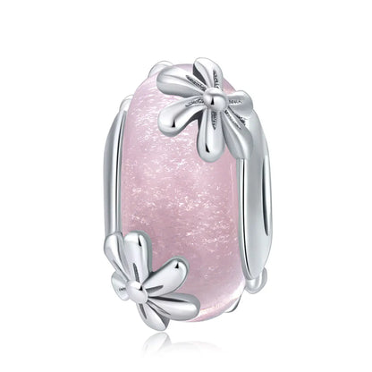 925 Sterling Silver Colorful Ocean Starfish round Heart Charm Butterfly Murano Glass Bead Fit Original Bracelet DIY Gift