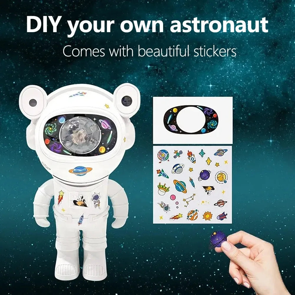Projector Night Light, DIY LED Astronaut Nebula Lamp for Bedroom, Home Decor & Kids' Gift with Adjustable Lighting