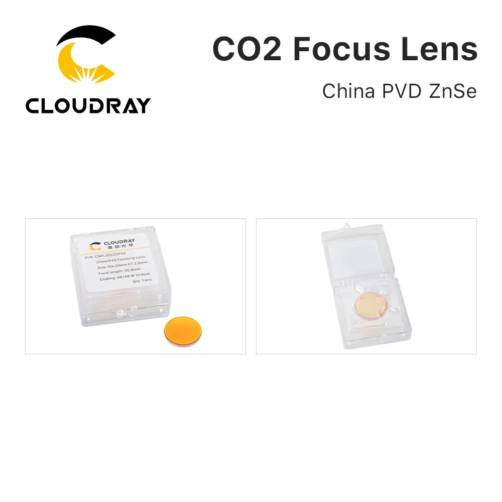 China CO2 Znse Focus Lens Dia.18 19.05 20 Mm FL38.1 50.8 63.5 101.6 127Mm 1.5 - 4" for Laser Engraving Cutting Machine