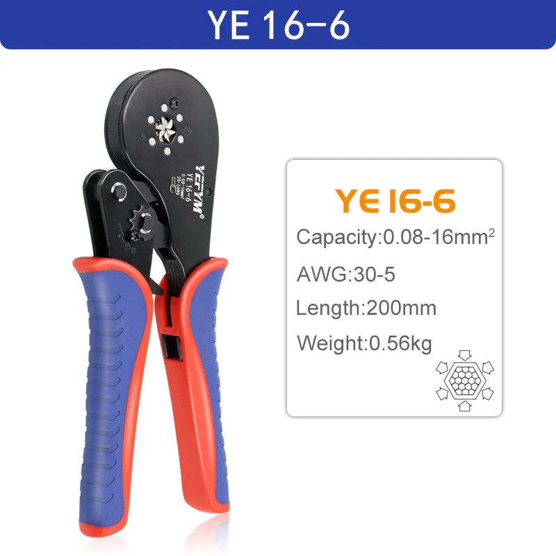 Crimping Pliers Ferrule Sleeves Tubular Terminal Tools HSC8 6-4A/6-6A/16-6 Wire Crimper Household Electrical Sets