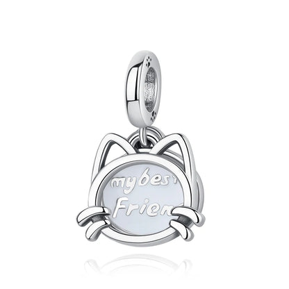 Original 925 Sterling Silver Charm Bead Love Dog Cat Paw Panda Firefly Pendant Charms Fit Bracelets Necklaces Women Jewelry