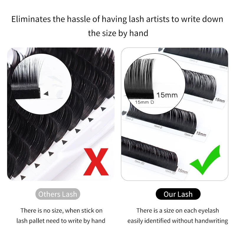 Individual Eyelash Extension B/C/CC/D/DD Faux Mink Cilias Soft Eye Lash Extension 3D Russian Volume Lashes Makeup