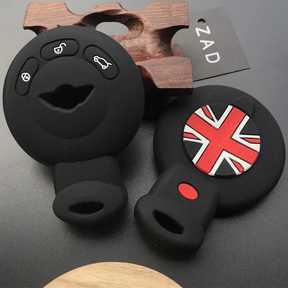 Silicone Car Key Case Cover Protector Set for Bmw Mini Cooper S Roadster R55 R56 R57 R58 R59 Remote Shell Holder Accessories