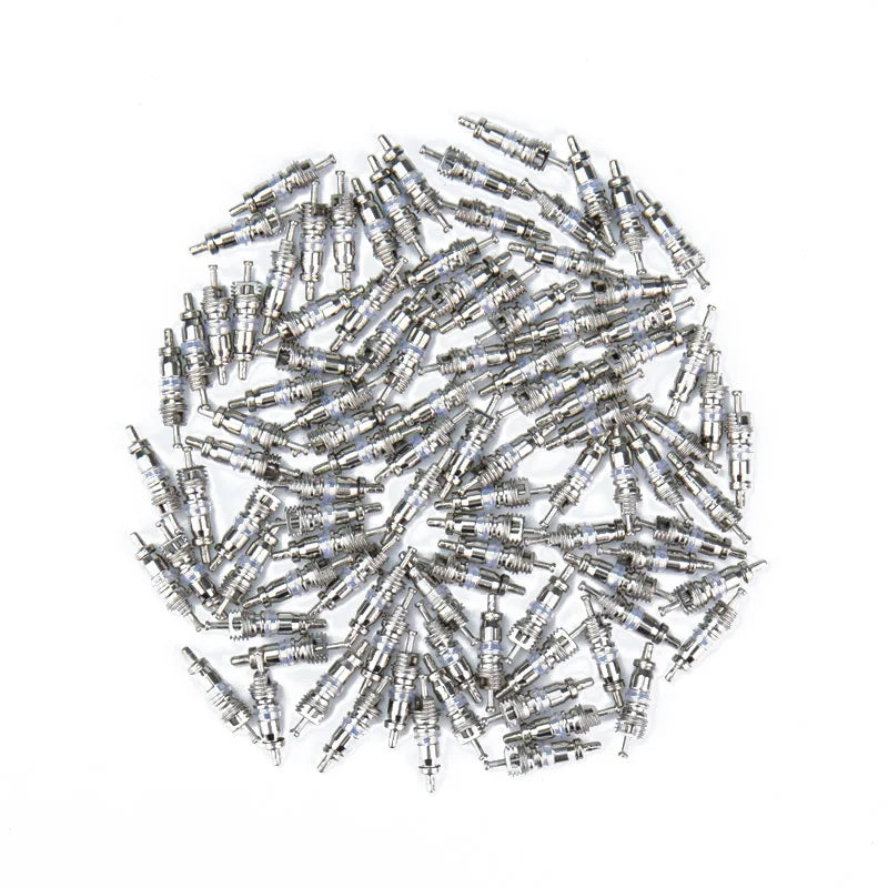 100Pcs,Schrader Valve Core for Auto A/C Air Conditioning / Bike Bicycle Tire / HVAC Replacement