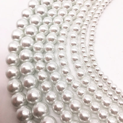 NEW 4/6/8/10Mm round Beads Loose Glass Pearl Spacer Charm Beads for Jewelry Making Diy Handmade Bracelet Accessories