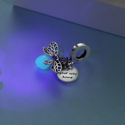 Original 925 Sterling Silver Charm Bead Love Dog Cat Paw Panda Firefly Pendant Charms Fit Bracelets Necklaces Women Jewelry