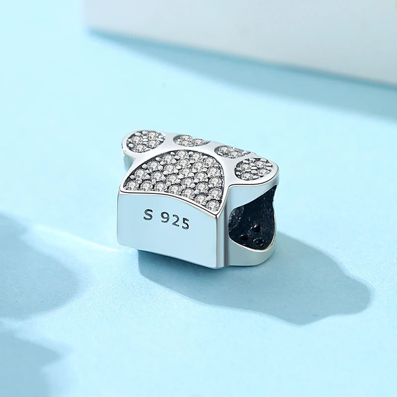 Original 925 Sterling Silver Charm Bead Love Dog Cat Paw Panda Firefly Pendant Charms Fit Bracelets Necklaces Women Jewelry