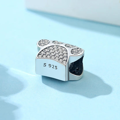 Original 925 Sterling Silver Charm Bead Love Dog Cat Paw Panda Firefly Pendant Charms Fit Bracelets Necklaces Women Jewelry