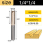 Straight Router Bits 1/2 1/4 Shank Double Flute Plunge Milling Cutter Carbide Tipped Woodworking Trimming Slotting Tool