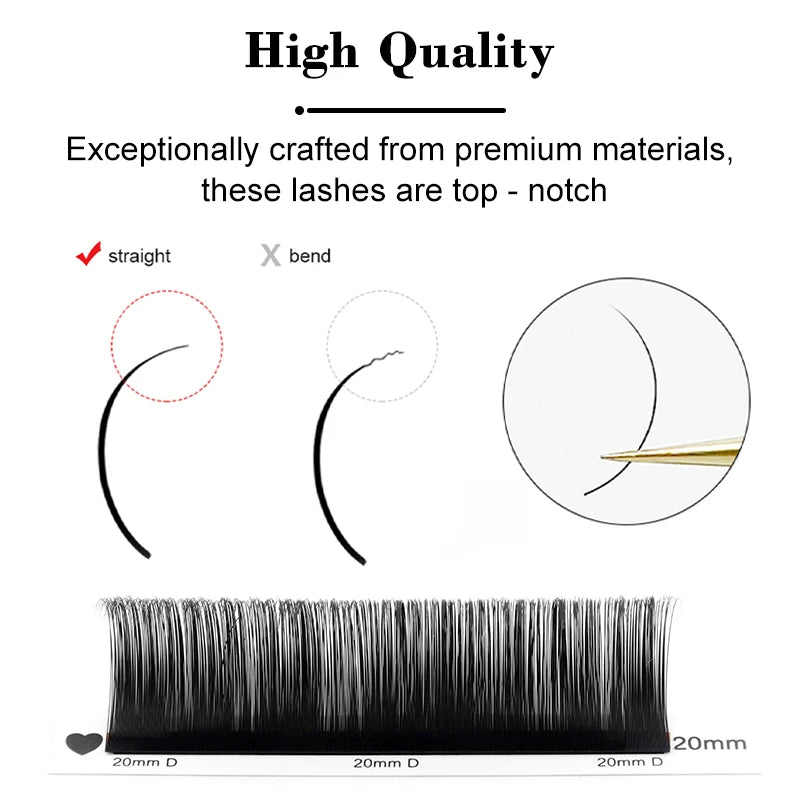 Custom Your Logo Individual Eyelash Extension Silk Lashes Russian Volume Classic Eyelash Extensions for Makeup