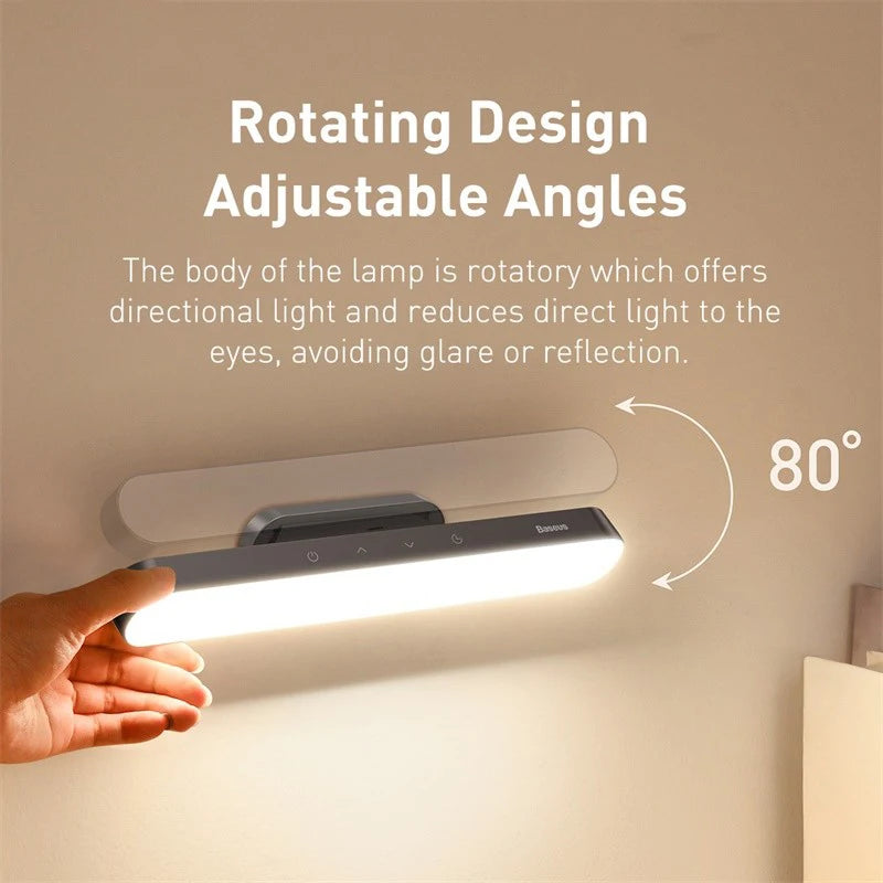 Night Light Hanging Magnetic LED Table Lamp Stepless Dimming Desk Lamp Rechargeable for Cabinet Bedroom Kitchen Light