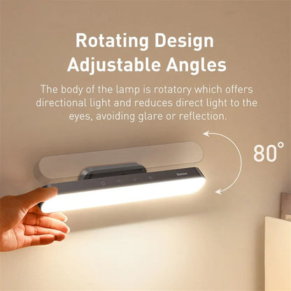 Night Light Hanging Magnetic LED Table Lamp Stepless Dimming Desk Lamp Rechargeable for Cabinet Bedroom Kitchen Light