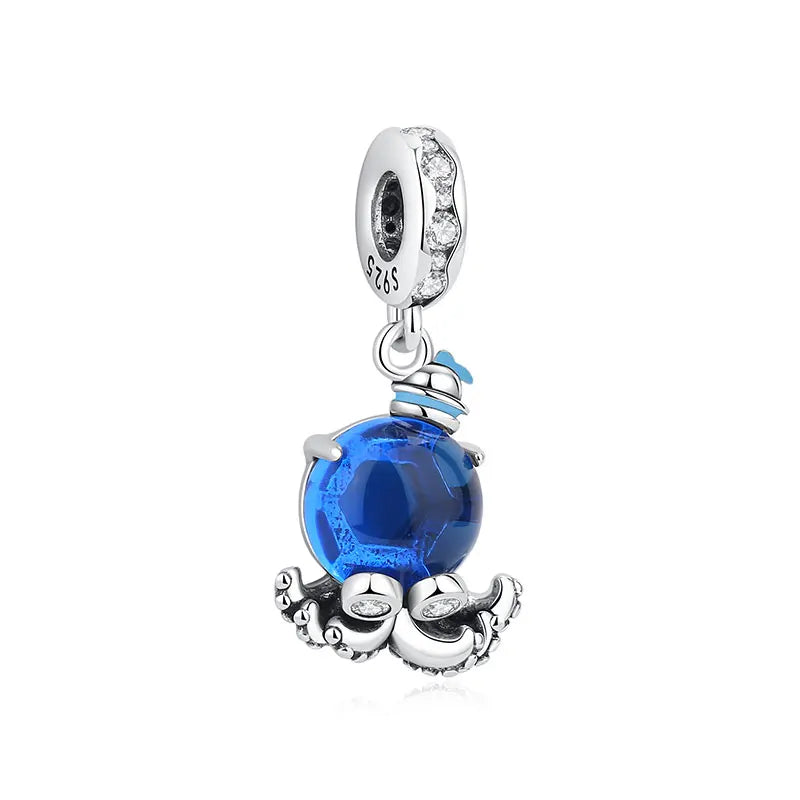Original 925 Sterling Silver Charm Bead Love Dog Cat Paw Panda Firefly Pendant Charms Fit Bracelets Necklaces Women Jewelry
