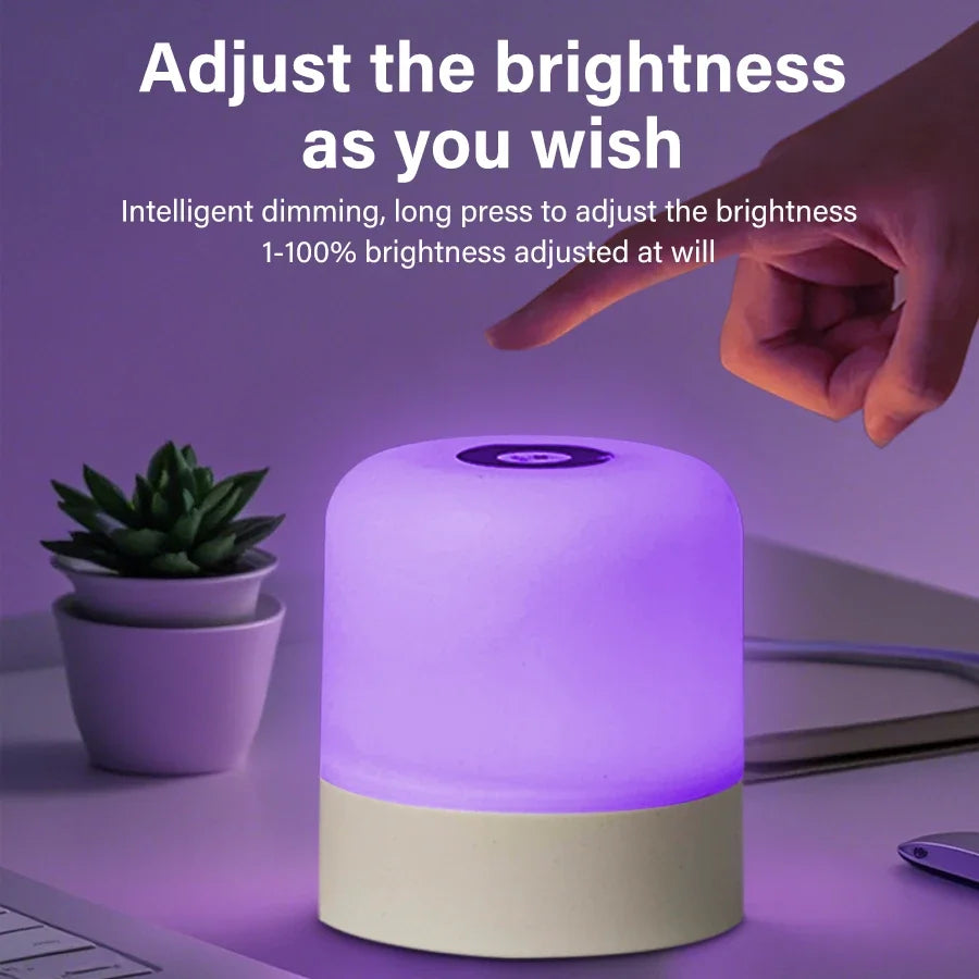 LED Table Lamp Touch Bedside Lamp 13 Color Changing Night Light Room Decor Remote Dimmable Rechargeable Bedside Night Lamp