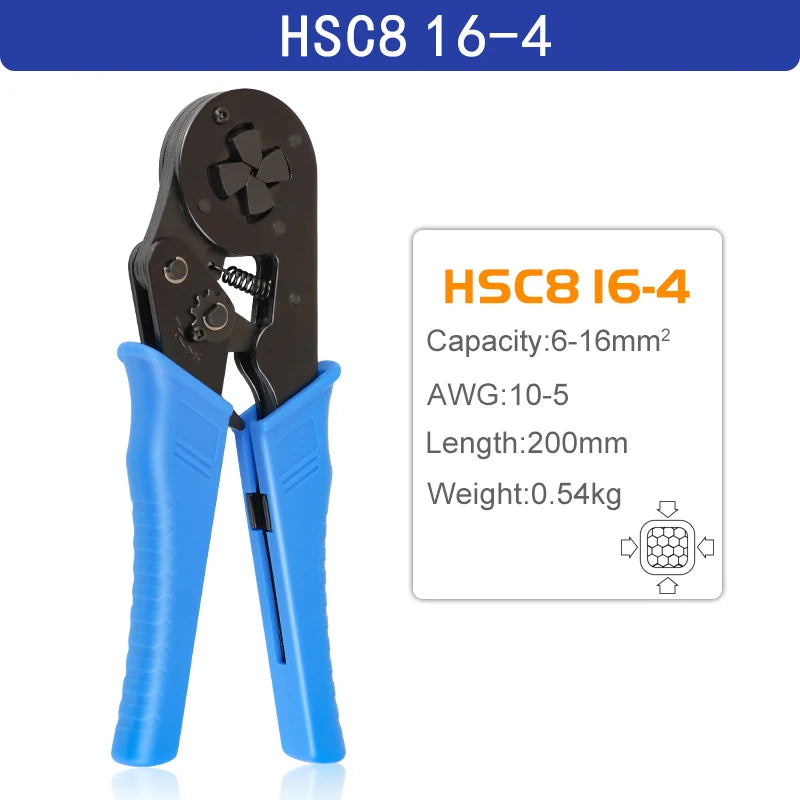 Crimping Pliers Ferrule Sleeves Tubular Terminal Tools HSC8 6-4A/6-6A/16-6 Wire Crimper Household Electrical Sets