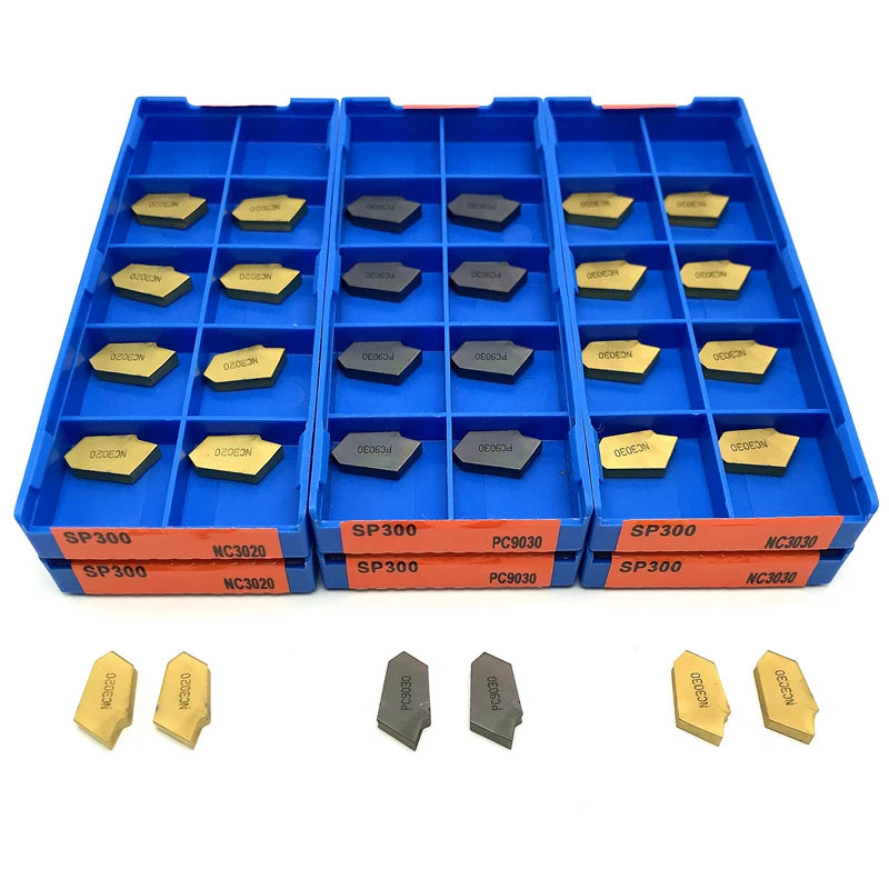 SP200 SP300 SP400 PC9030 NC3020 NC3030 Slotted Carbide Inserts Parting and Grooving Metal Tool Lathe Tool Grooving Turning Tool