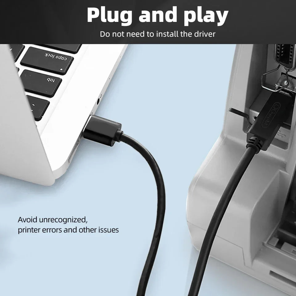 USB Cable for Printer High Speed a to B Male to Male Usb Printer Cable Data Sync for 3D Label Printer Lenovo 1M 1.5M 2M 3M 5M