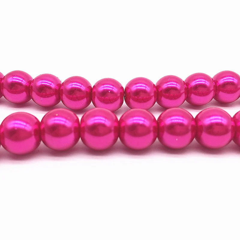 NEW 4/6/8/10Mm round Beads Loose Glass Pearl Spacer Charm Beads for Jewelry Making Diy Handmade Bracelet Accessories