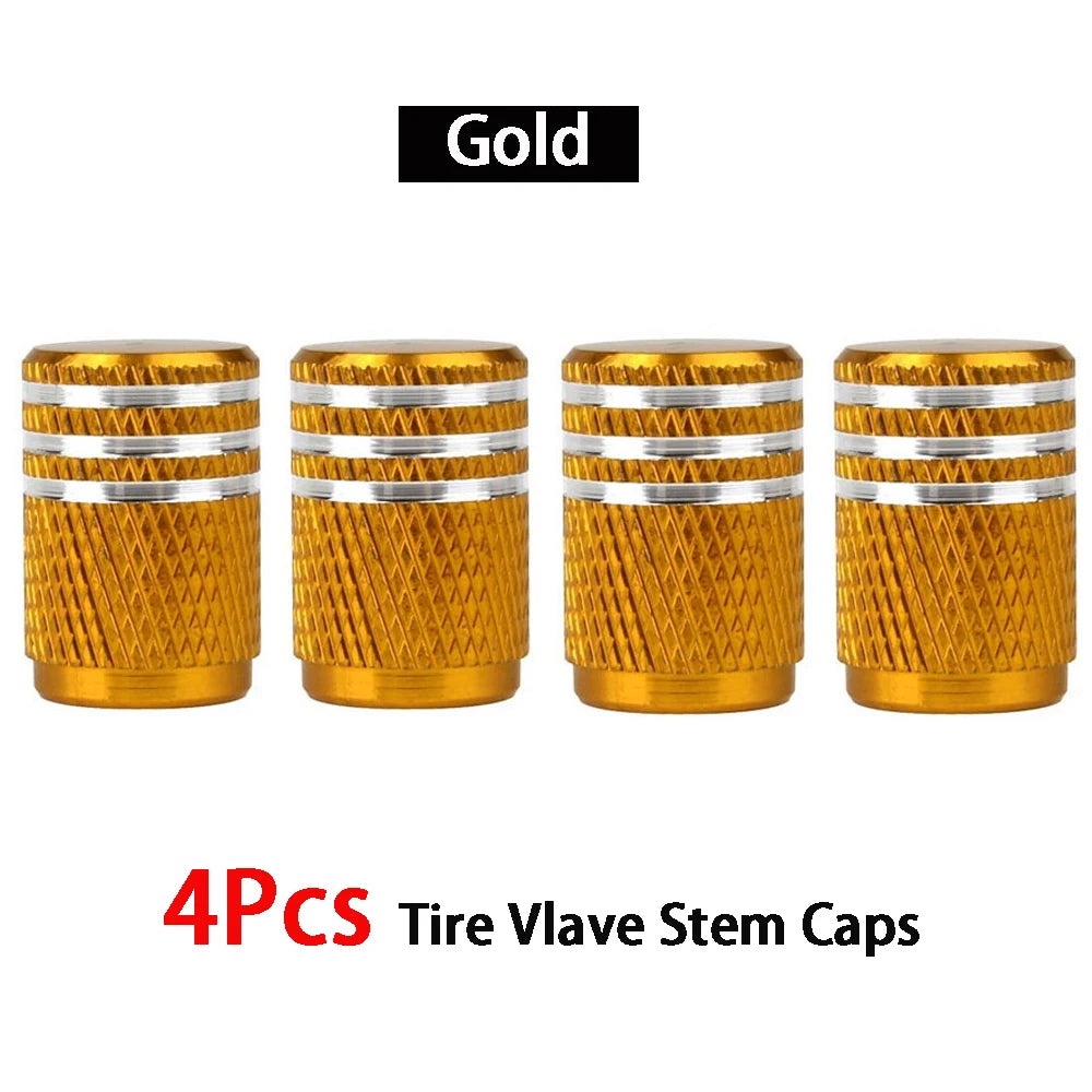 4Pcs/Lot Universal Alu-Alloy Tire Valve Caps for Car Truck Motorcycle Bicycle Valve Stem Cover Tire Accessories