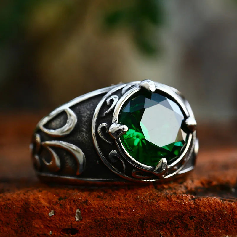 316L Stainless Steel Viking Men Ring Knot Rune Norse Jewelry Exquisite Ring LLBR8-269R