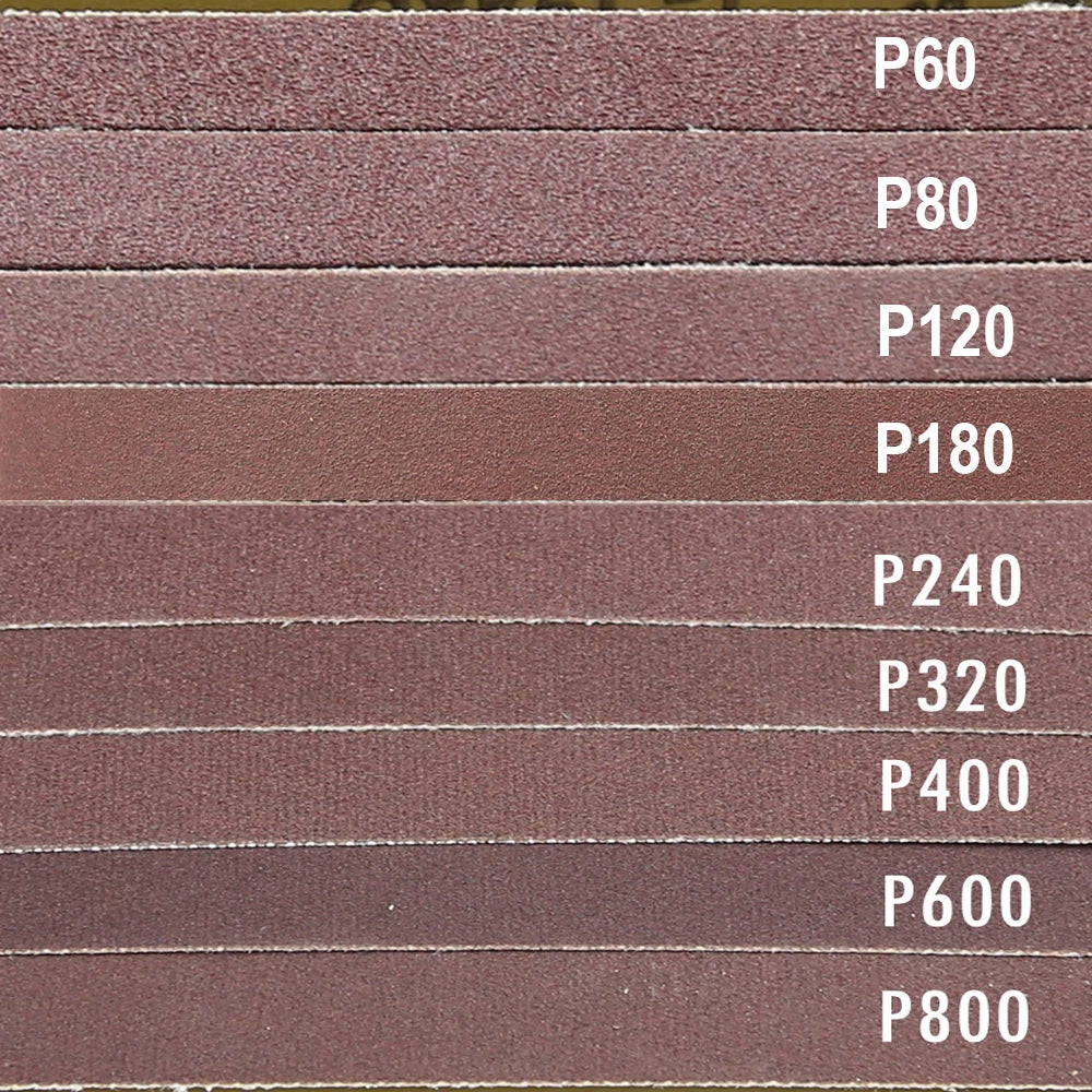 10 Pieces 50X1220Mm A/O Abrasive Sanding Belts 2"X48" P60-600 Coarse to Fine Grinding Belt Grinder Accessories