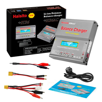 Imax B6AC 80W 6A Lipo Charger Balancer for Nimh Nicd Lipo Life Li-Ion Pb Battery LCD Screen Display RC Charger Discharger XT60