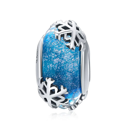 925 Sterling Silver Colorful Ocean Starfish round Heart Charm Butterfly Murano Glass Bead Fit Original Bracelet DIY Gift