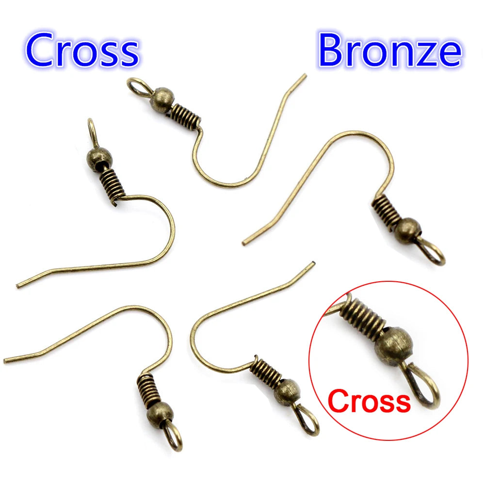 100Pcs/Lot 20X17Mm DIY Earring Findings Earrings Clasps Hooks Fittings DIY Jewelry Making Accessories Iron Hook Earwire Jewelry