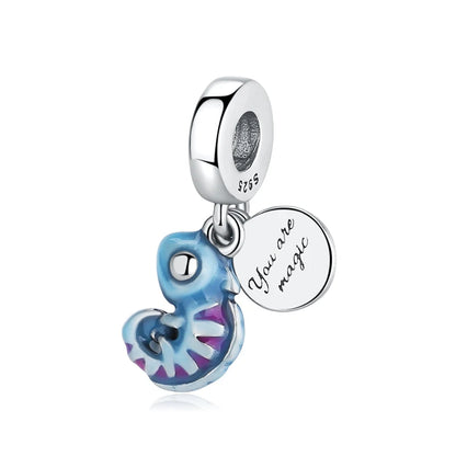 Original 925 Sterling Silver Charm Bead Love Dog Cat Paw Panda Firefly Pendant Charms Fit Bracelets Necklaces Women Jewelry