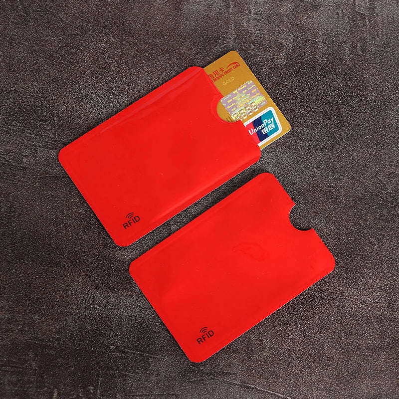10Pcs Anti-Scan Card Sleeve Credit NFC RFID Card Protector Anti-Magnetic Aluminum Foil Portable Bank Card Holder