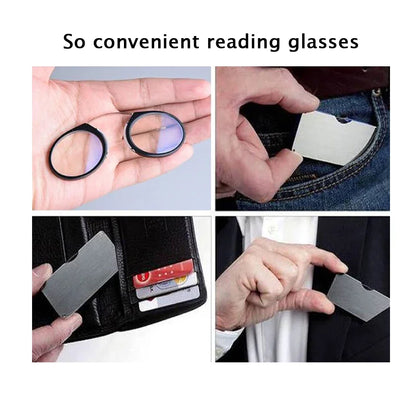 Clip Nose Mini Reading Glasses Men Women Readers Glasses Prescription Glasses without Sideburns Pince-Nez