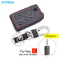 Leather Car Key Cases for Great Wall Haval Hover H1 H3 H6 H2 H5 C50 C30 C20R M4 3 Buttons Folding Keychain Remote Control Cover