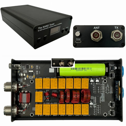 Antenna Tuner ATU-100 Tiny 100W Automatic Antenna Tuner OLED Display 1.8-55Mhz 7*7 ATU