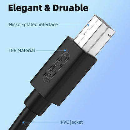 USB Cable for Printer High Speed a to B Male to Male Usb Printer Cable Data Sync for 3D Label Printer Lenovo 1M 1.5M 2M 3M 5M