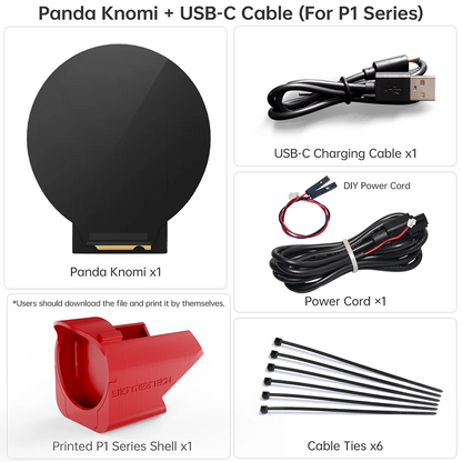 Panda Knomi Display Screen Customize UI OTA Firmware Real-Time Updates for Bambu Lab P1 A1 X1 A1 MINI Panda Branch
