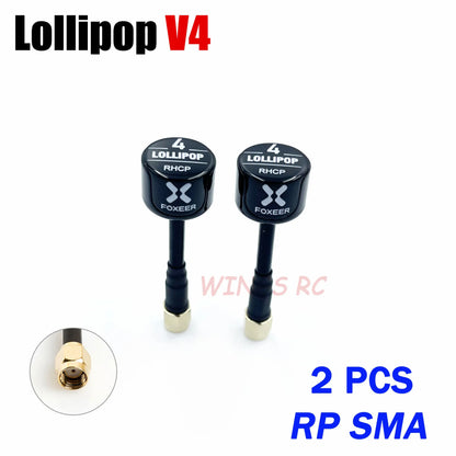 Antenna Lollipop 4 V4 FPV Antenna 5.8G 2.6Dbi Stubby RHCP SMA RPSMA UFL Straight/Angle MMCX 7.2G for FPV RC Racing Drone