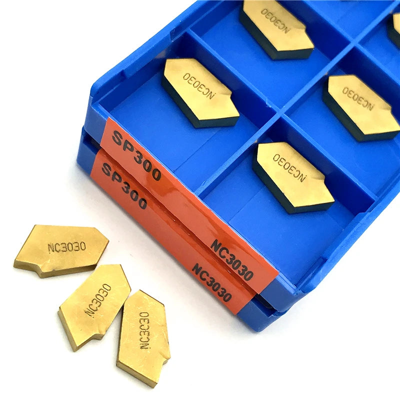 SP200 SP300 SP400 PC9030 NC3020 NC3030 Slotted Carbide Inserts Parting and Grooving Metal Tool Lathe Tool Grooving Turning Tool