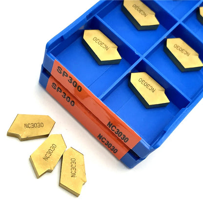 SP200 SP300 SP400 PC9030 NC3020 NC3030 Slotted Carbide Inserts Parting and Grooving Metal Tool Lathe Tool Grooving Turning Tool