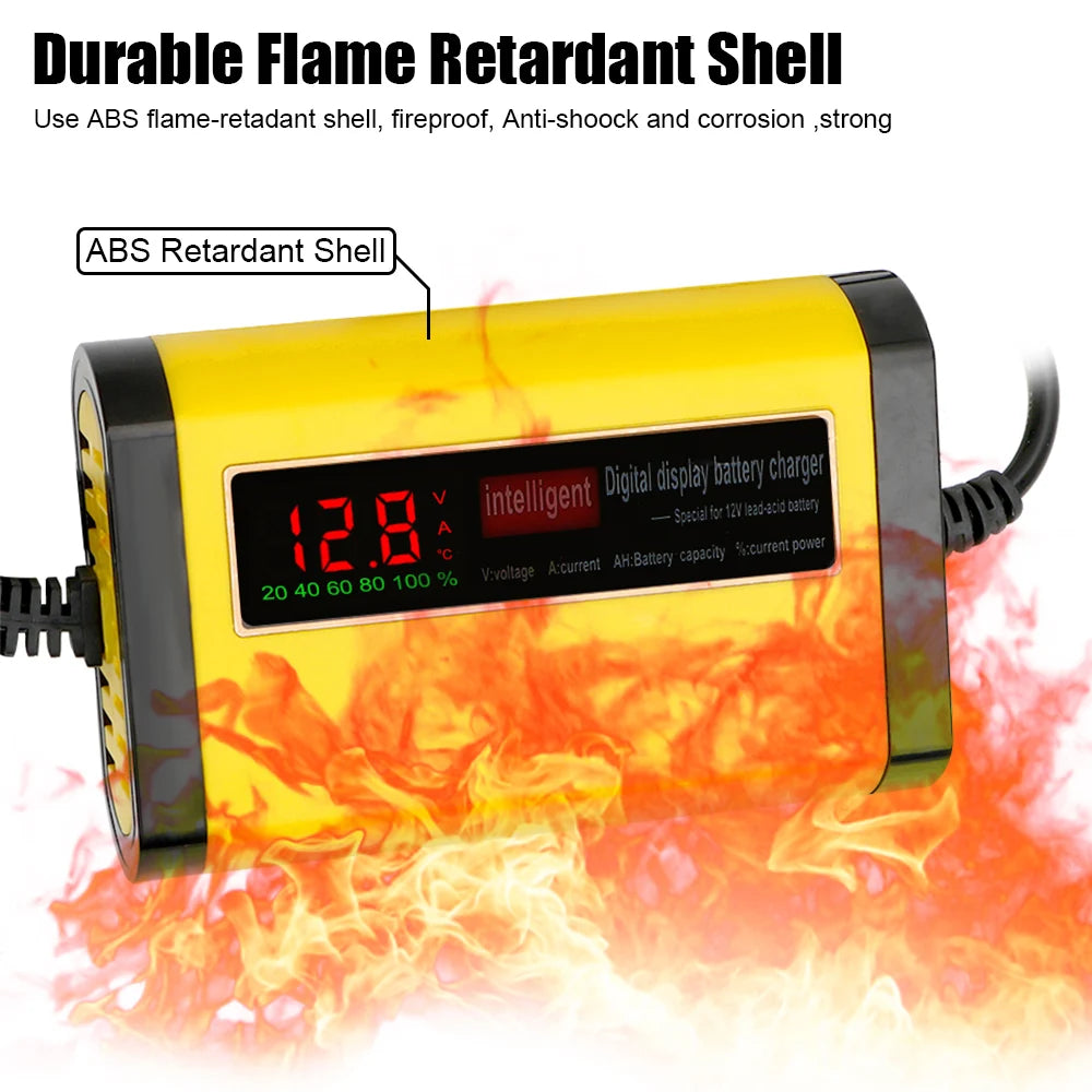 2A Intelligent Fast Power Charging 3 Stages Lead Acid AGM GEL Battery-Chargers Car Battery Charger