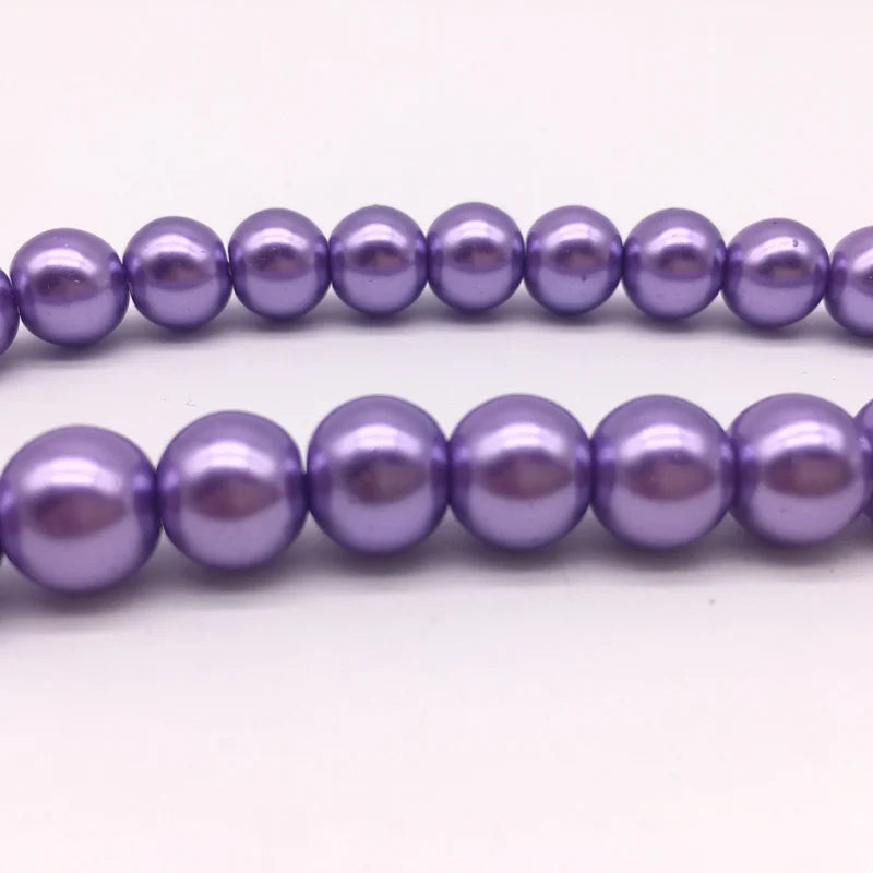 NEW 4/6/8/10Mm round Beads Loose Glass Pearl Spacer Charm Beads for Jewelry Making Diy Handmade Bracelet Accessories