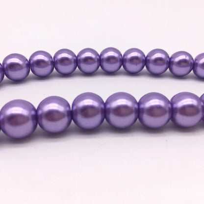 NEW 4/6/8/10Mm round Beads Loose Glass Pearl Spacer Charm Beads for Jewelry Making Diy Handmade Bracelet Accessories
